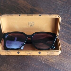 MCM Black Sunglasses with Brown Monogram Sides